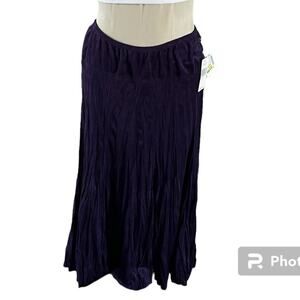 Vtg Y2K 2000s NWT Purple Faux Suede Tiered Maxi Skirt Sz M Whimsygoth Fairy